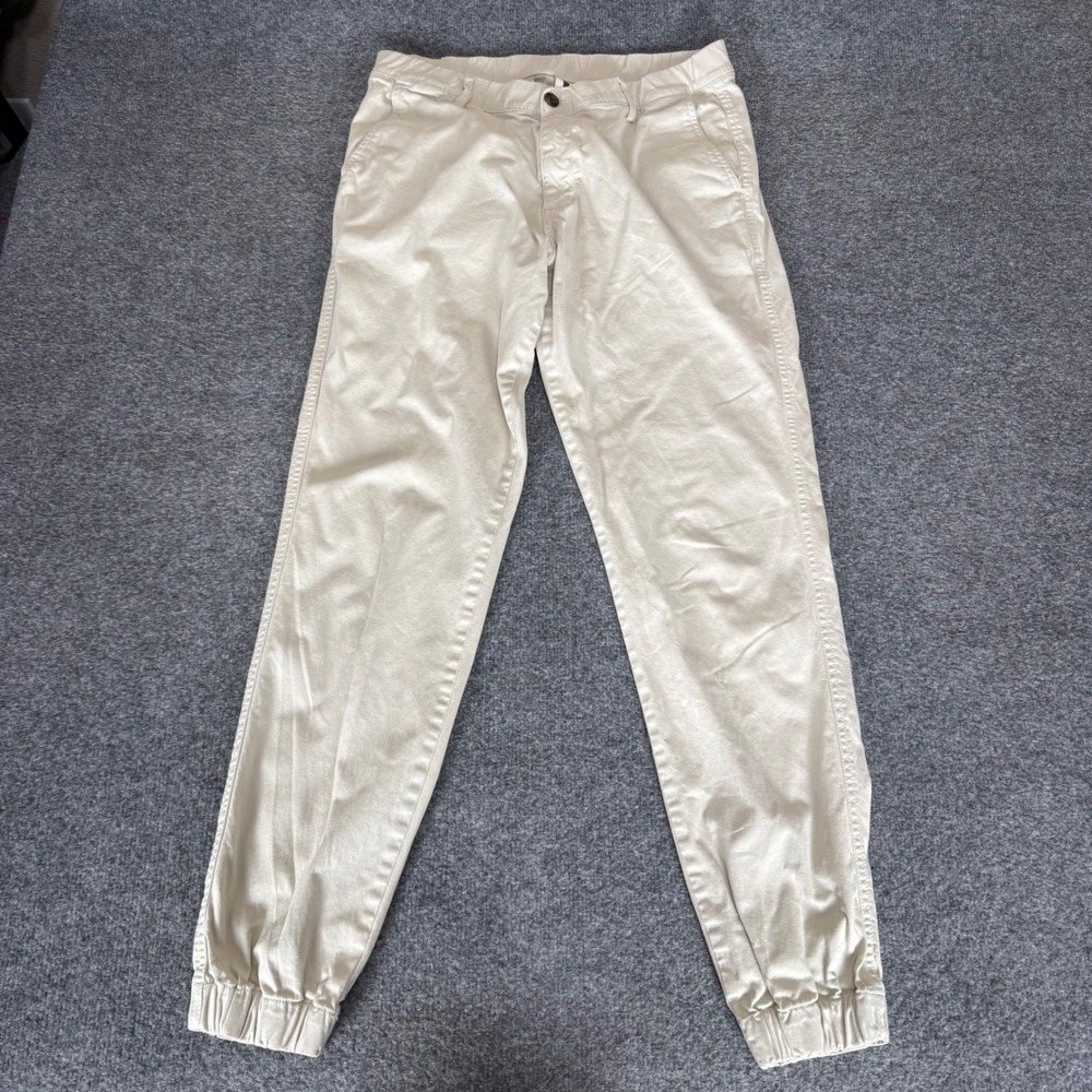 Bearbottom Clothing Mens Khaki Tan Stretch Chino Jogger Pants LT‎ 32x31 Casual